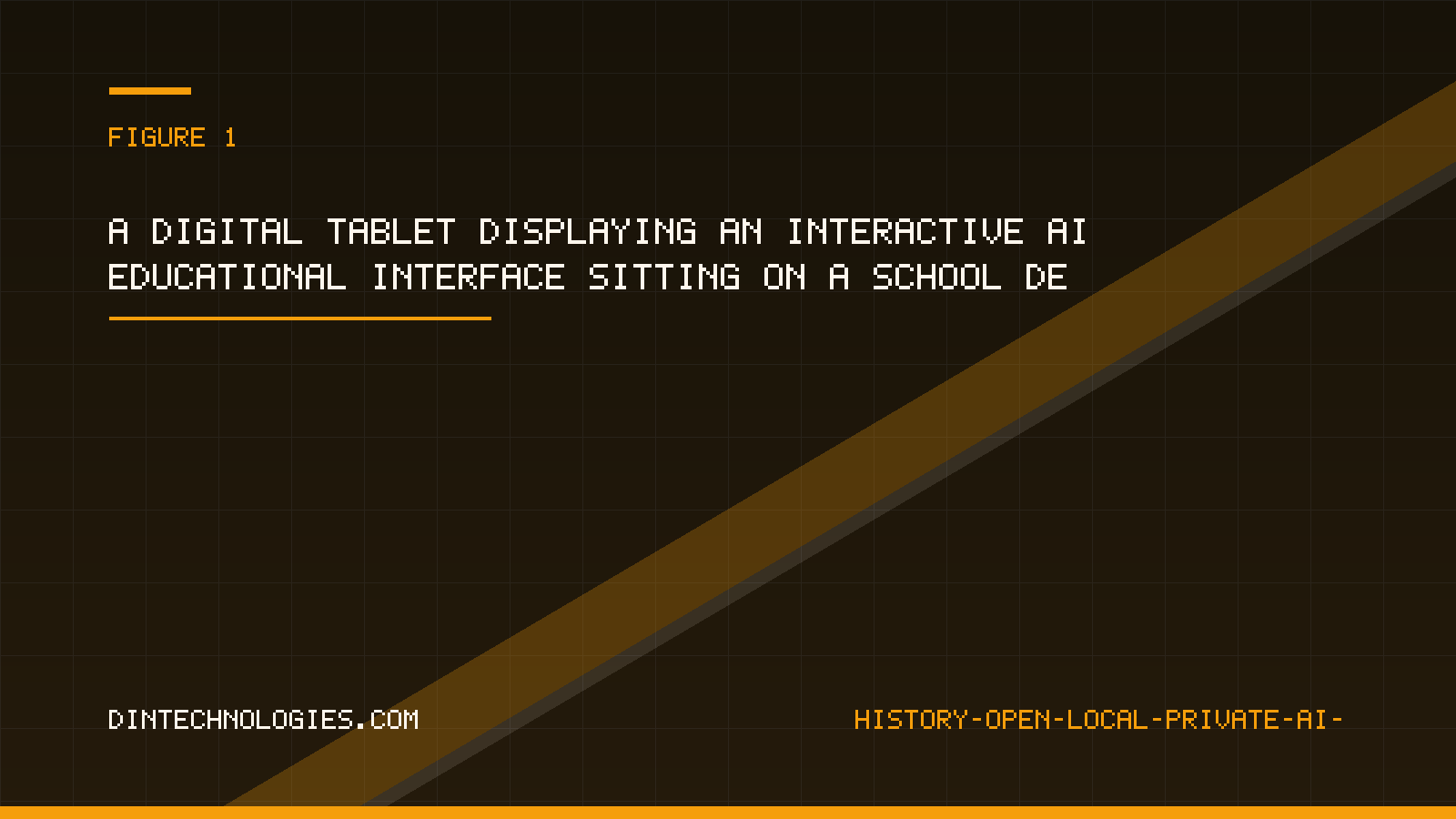 A digital tablet displaying an interactive AI educational interface sitting on a school desk