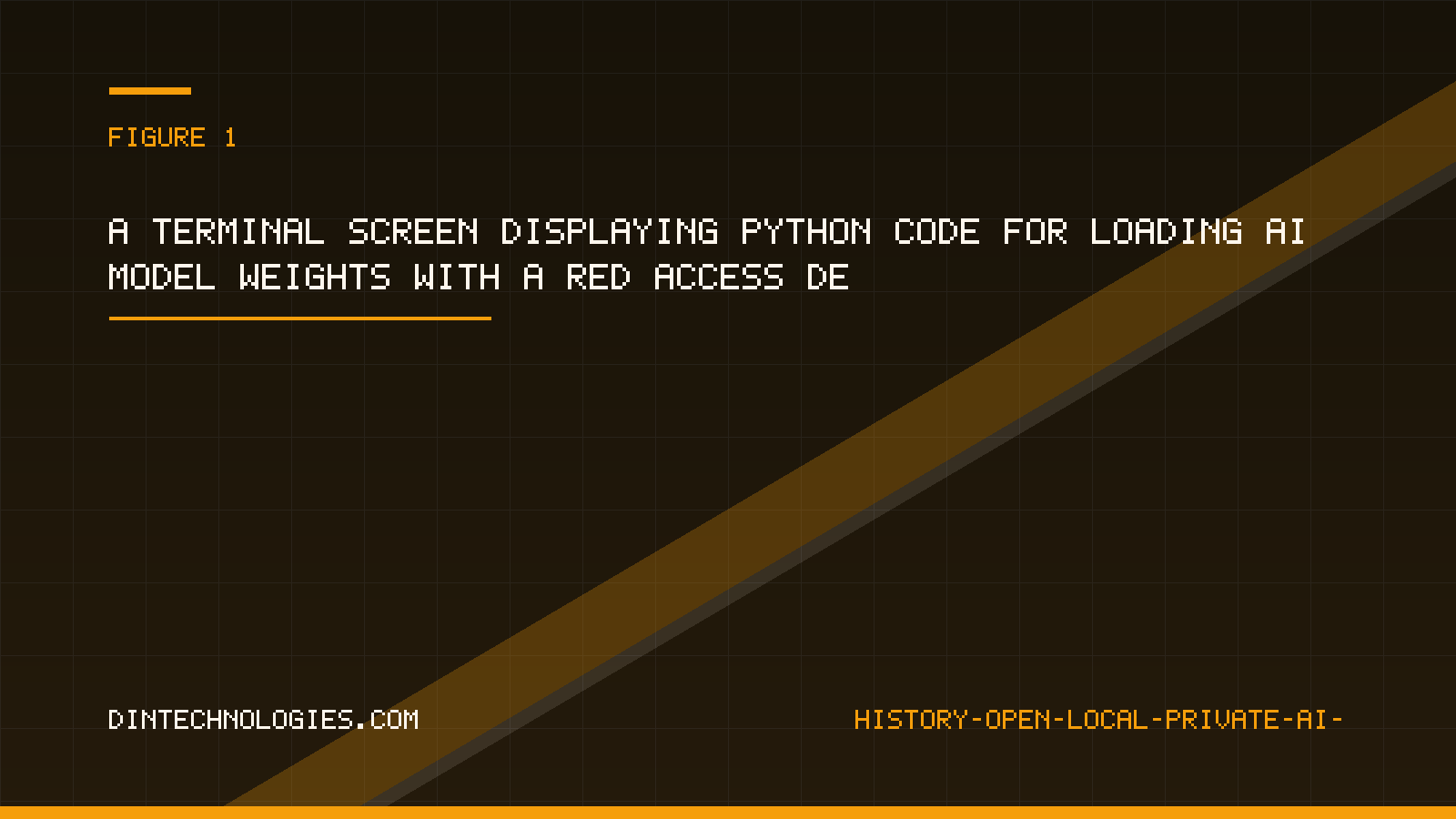 A terminal screen displaying Python code for loading AI model weights with a red access denied warning
