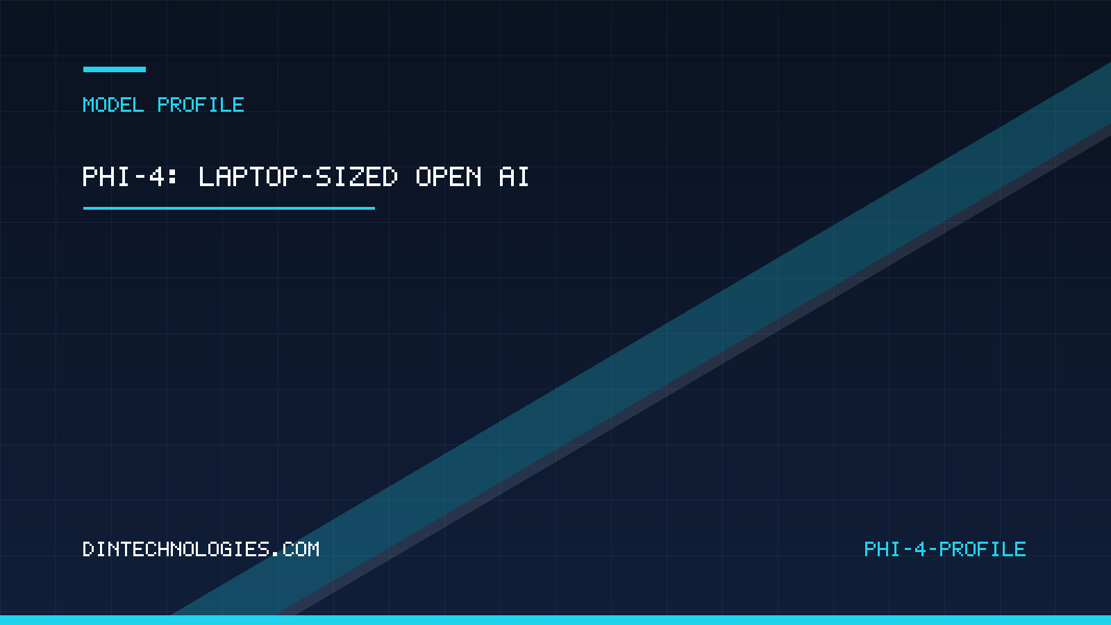 An abstract diagram of a small 14B dense model nested inside a laptop outline, labeled edge and private